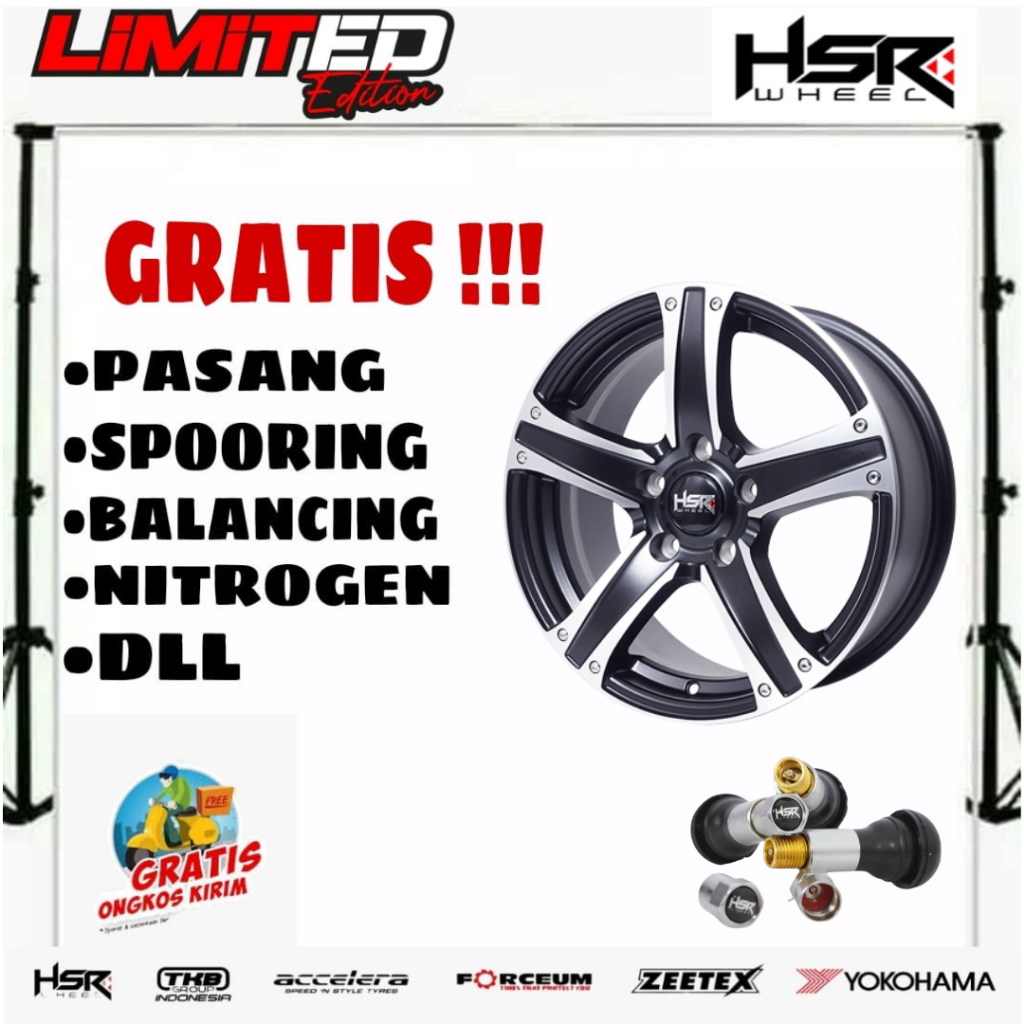 VELG MOBIL PALANG 5 PELEK MOBIL RING 16 VELG MOBIL ELECTION HSR R16X7 H5X114,3 ET45 SMBMF