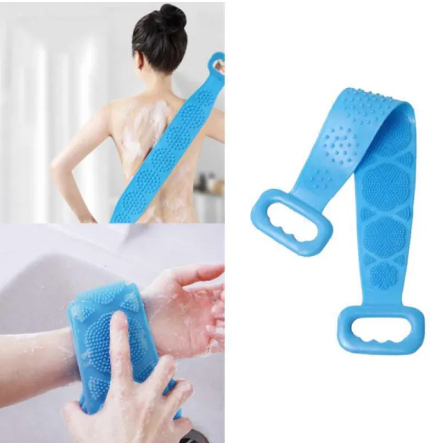 Sikat Punggung Silikon Shower Puff Spons Bath Mandi Scrub Alat Gosok Badan Scrubber Silicone