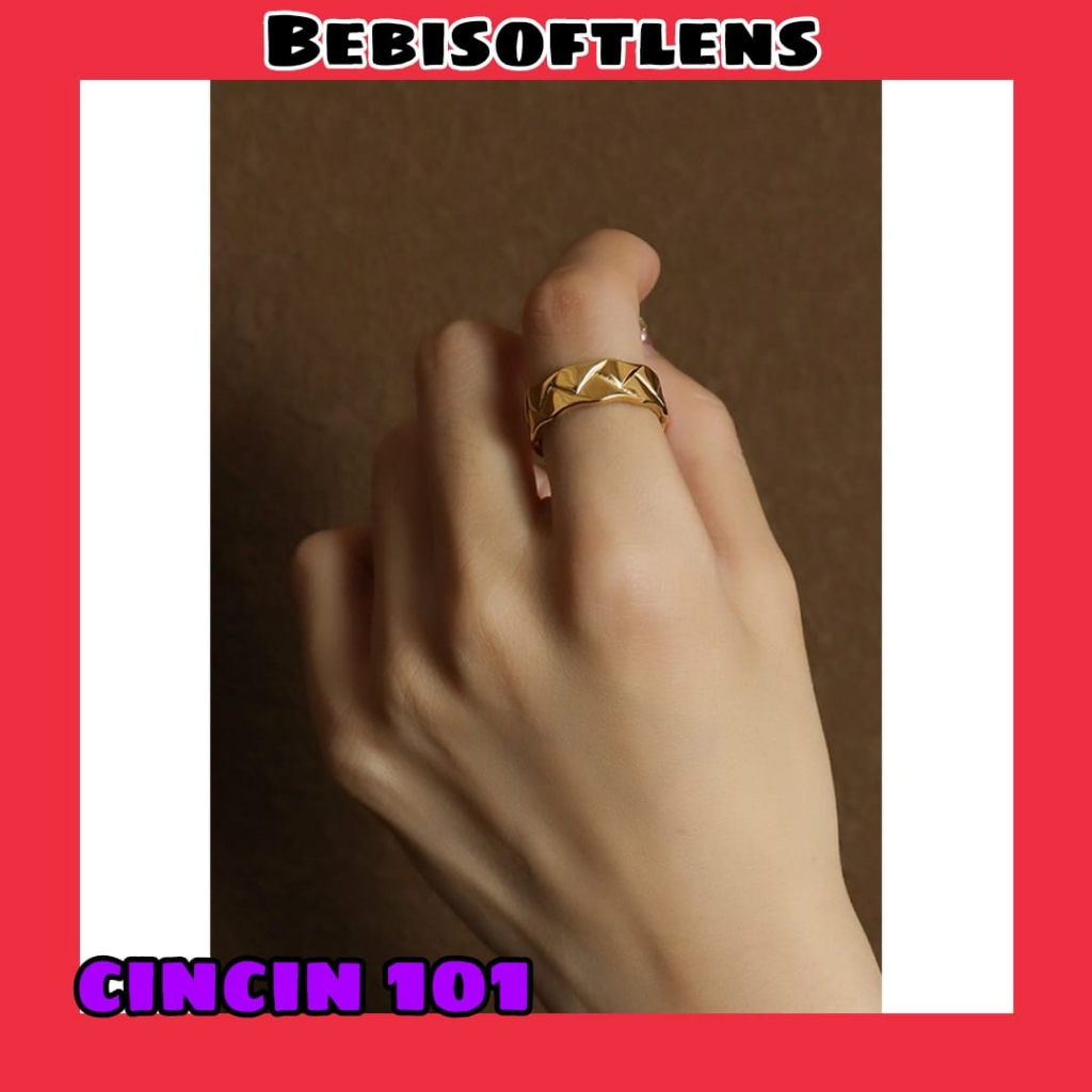 Cincin 101  Stainles steel / Cincin Titanium Fashion Cincin Unik Lucu Keren /BB