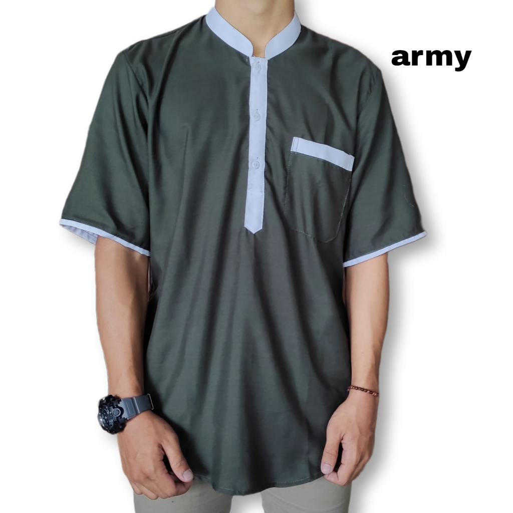 Baju_pria Kurta polos size M L XL XXL