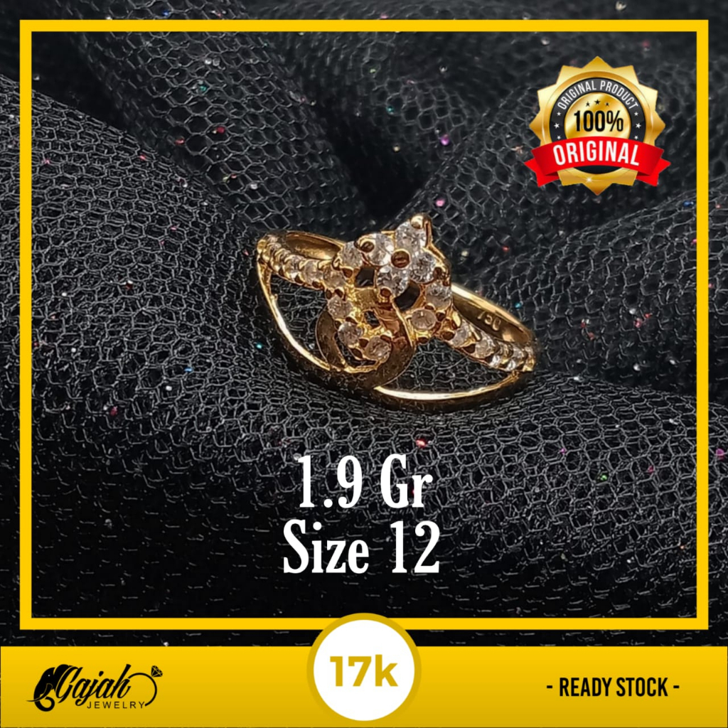 Cincin Emas 17K - 1.9 Gr Kadar 750 - 4620