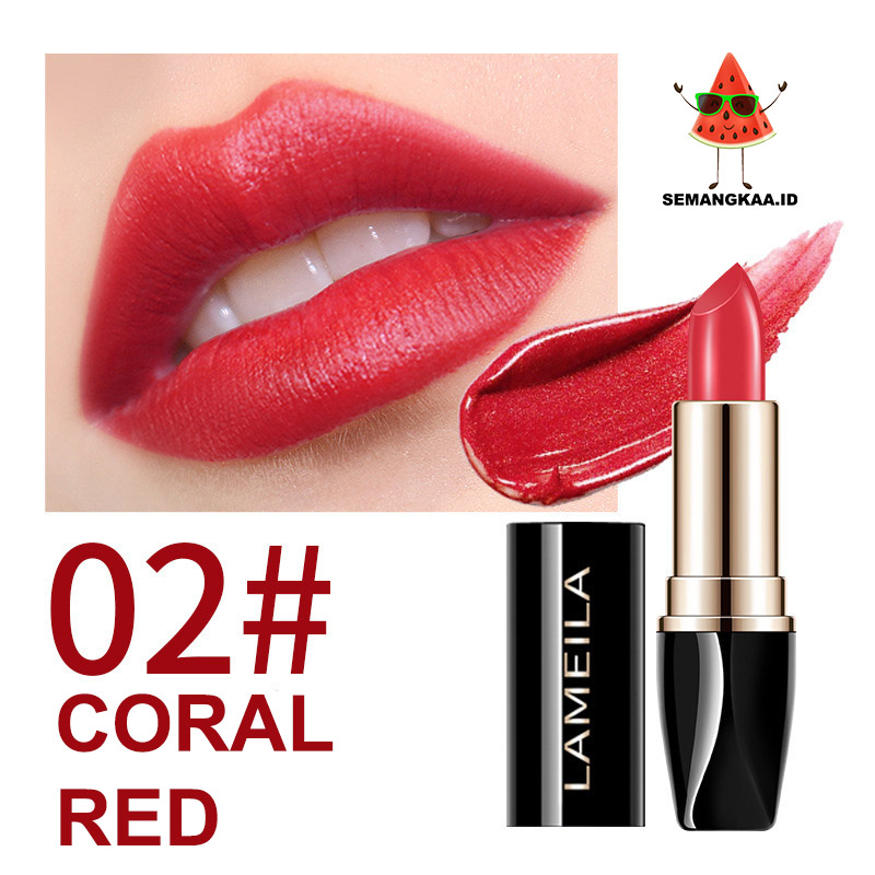 LAMEILA New Gold Black Lipstick Lipstik Matte 4 Warna LA157