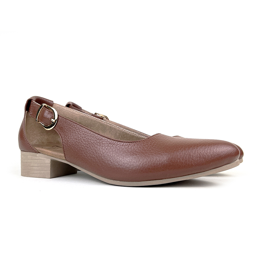 Sepatu Kulit Wanita Heels 3 cm Bahan Kulit Sapi Garut Z-SPTG-TH