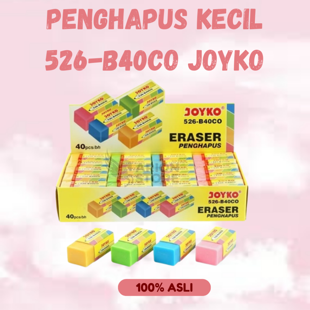 

[ARION STORE] Penghapus Kecil 526-B40CO Warna / Penghapus Pensil Murah [PCS]