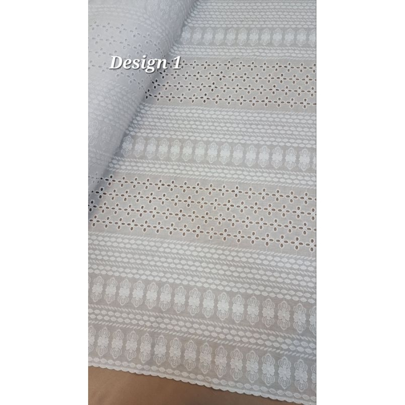 Katun Bordir Putih mukena baju koko