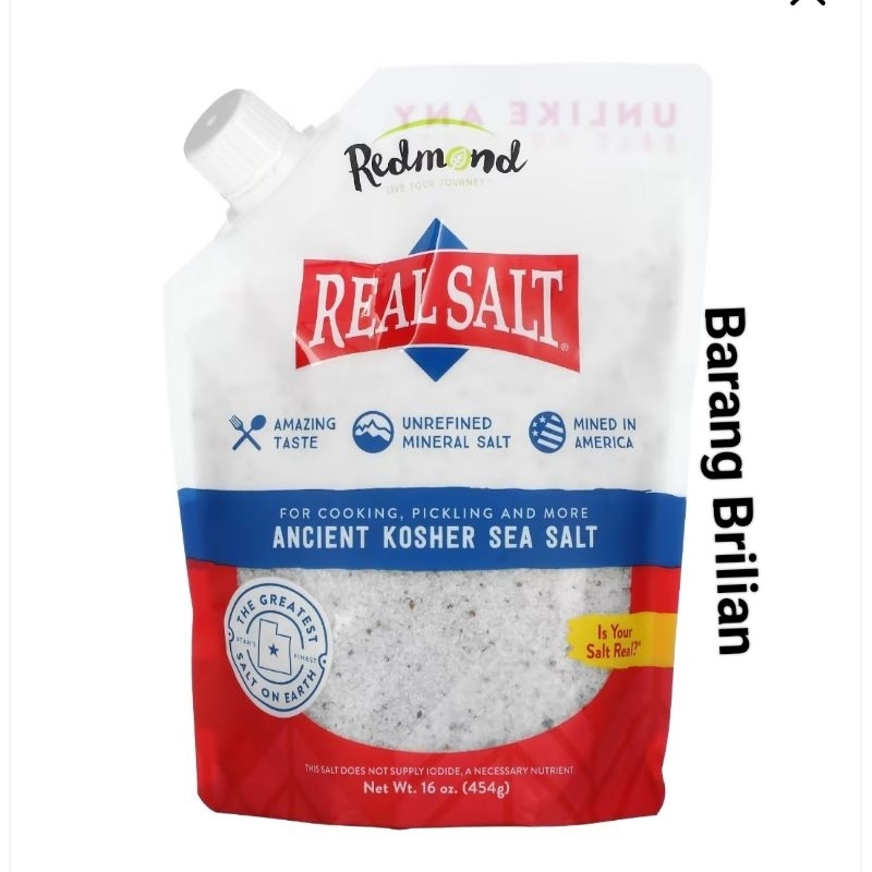 

Redmond Ancient Kosher Sea Salt 454 Gram ORI USA