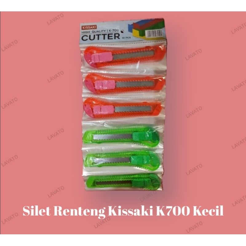 

Cutter Silet Renteng Kissaki K700 Kecil 1 Renteng Isi 6 Pcs