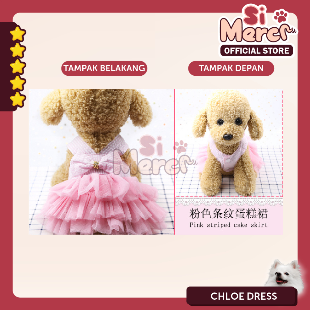 Baju Anjing Kucing Korea / Dress Anjing / Dress Anjing Korea / Baju Anjing / Harness Baju Anjing Kucing/ Harness Premium Anjing / Harness Lucu Anjing Kucing / Harness Korea / Ha-Eun Harness / Baju Anjing Korea