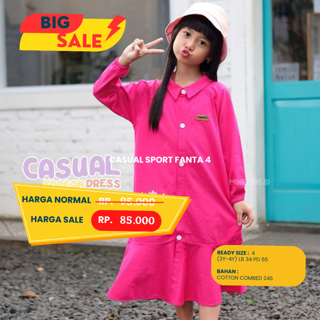 SALE TUNIK ANAK 4-8 TAHUN MINEKIDS.ID