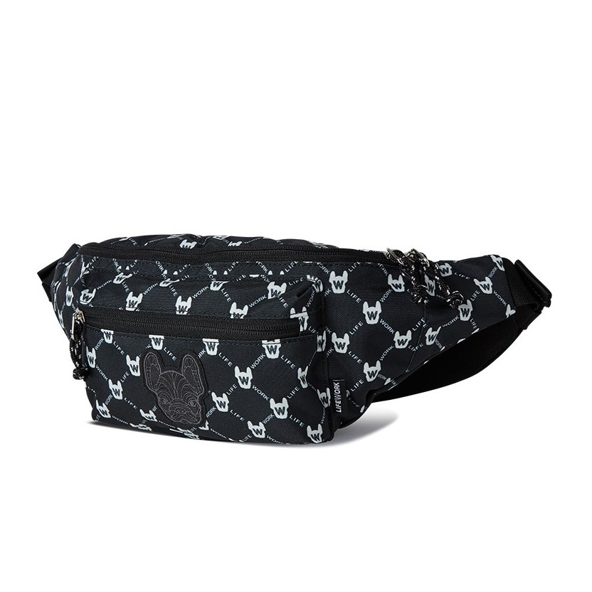 Lifework Radog Wappen Waistbag / Bumbag Pattern Black