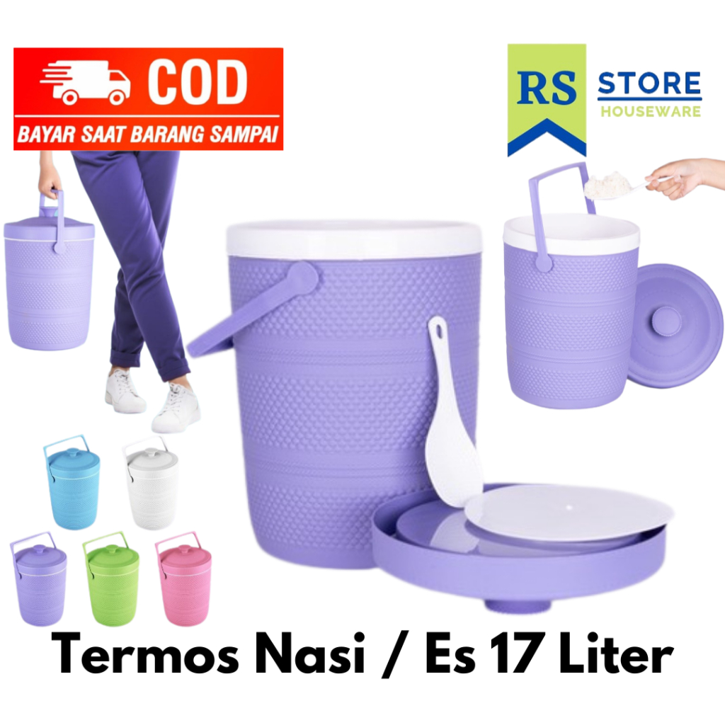 termos nasi makanan rice bucket dan es viral kapasitas 17 liter ukuran besar/ice bucket 17 liter/tem