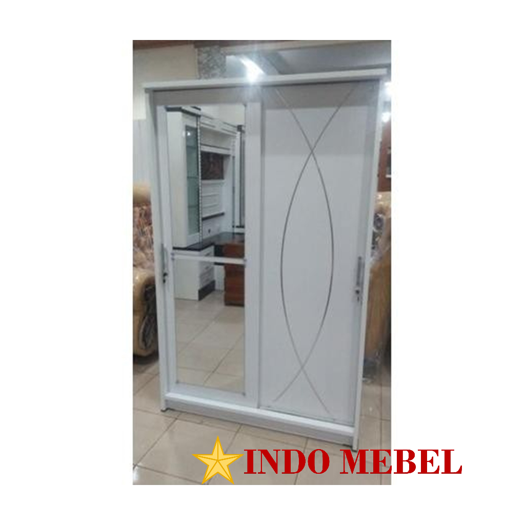 lemari pakaian 2 pintu sliding LSD WYNN Olympic ready makassar promo murah