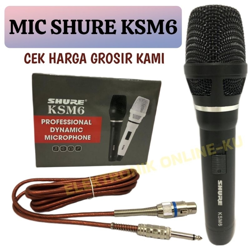 MICROPHONE VOCAL SHURE KSM6 BLACK PROFESIONAL