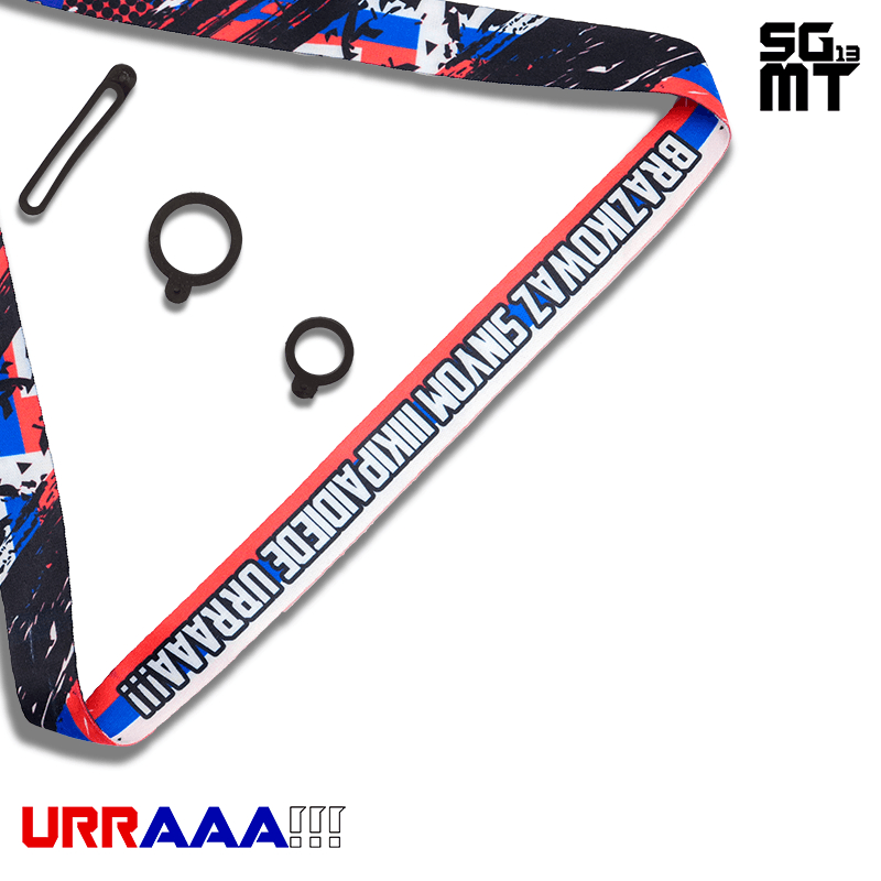 Lanyard ID Card Holder Name Tag HP Lanyard Full Printing FREE 3 Pcs Oring Urraa Rusia Dark Series