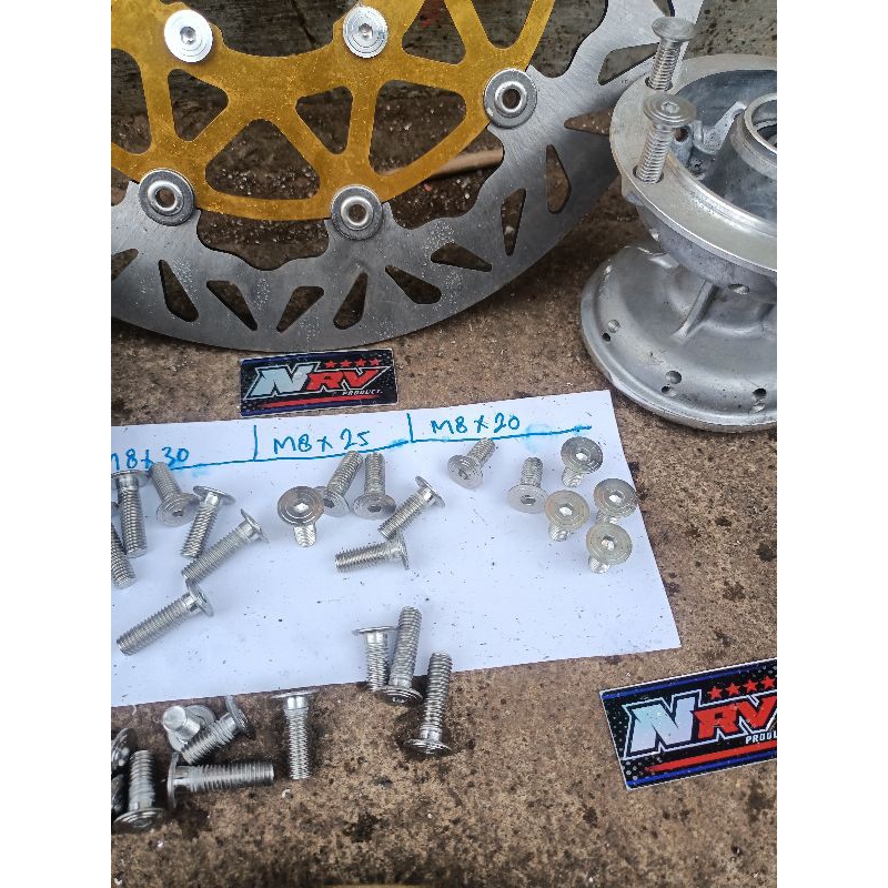 baut L stainless piringan cakram stainless tipe 304 L/baut piringan cakram stainless