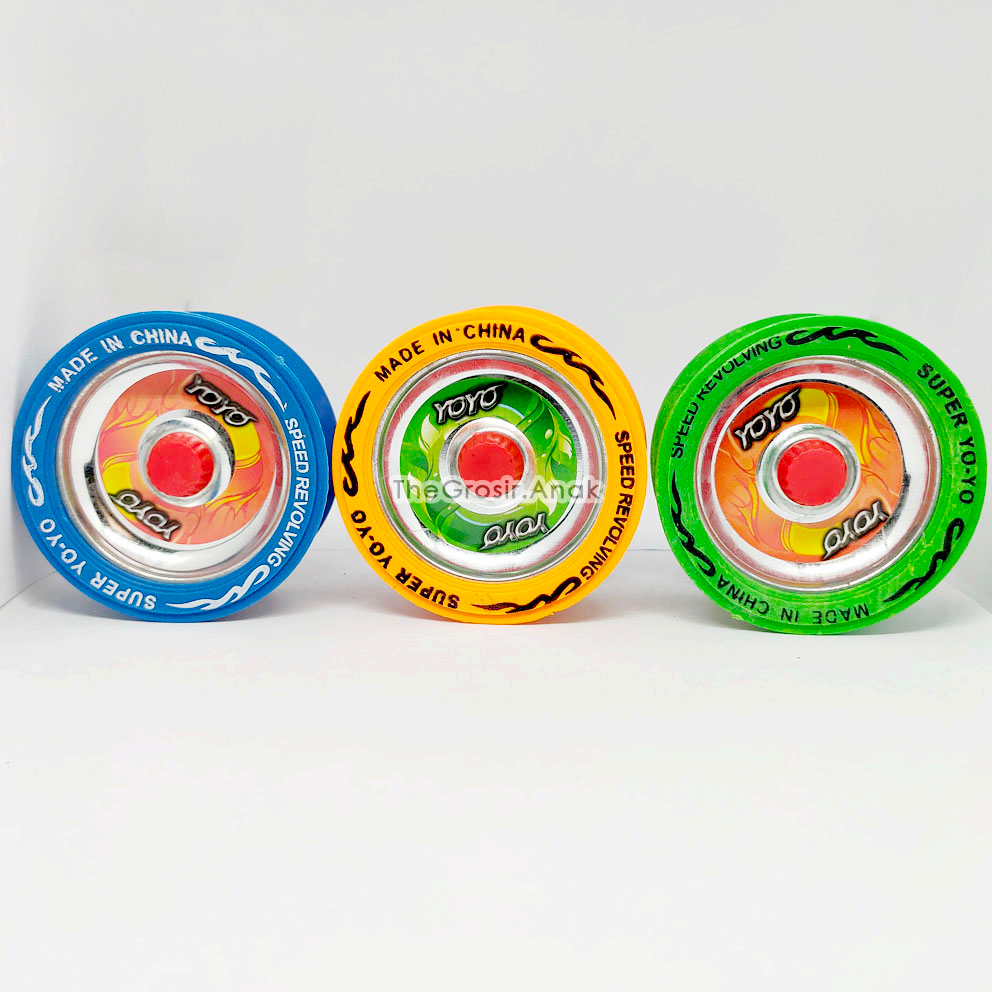 Super Yoyo Metal Bahan LOGAM BESI Mix RUBBER Warna RANDOM Blazing Teen