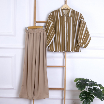 ONE SET KEMEJA OVERSIZE LOLLY / SETELAN KIYOWO WANITA TERLARIS