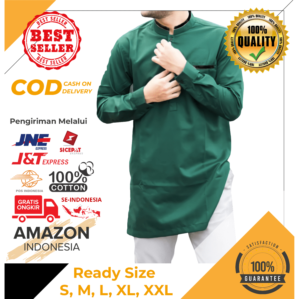 BAJU KOKO PRIA MUSLIM WARNA TOSCA BAHAN TOYOBO PREMIUM LENGAN PANJANG HIGH QUALITY