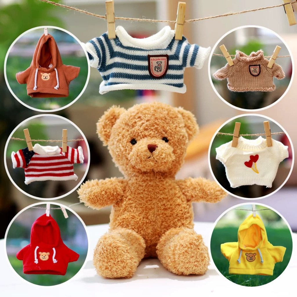 BAJU SWEATER HOODIE UNTUK BONEKA TEDDY BEAR BERUANG