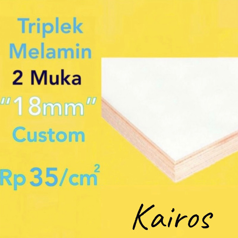 Triplek Melamin 2 muka Custom 18mm DOFF / Multiplek Melamin Custom