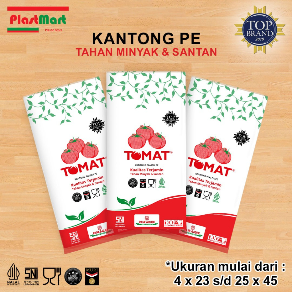 Plastik PE Tomat Ukuran 10 x 25 cm