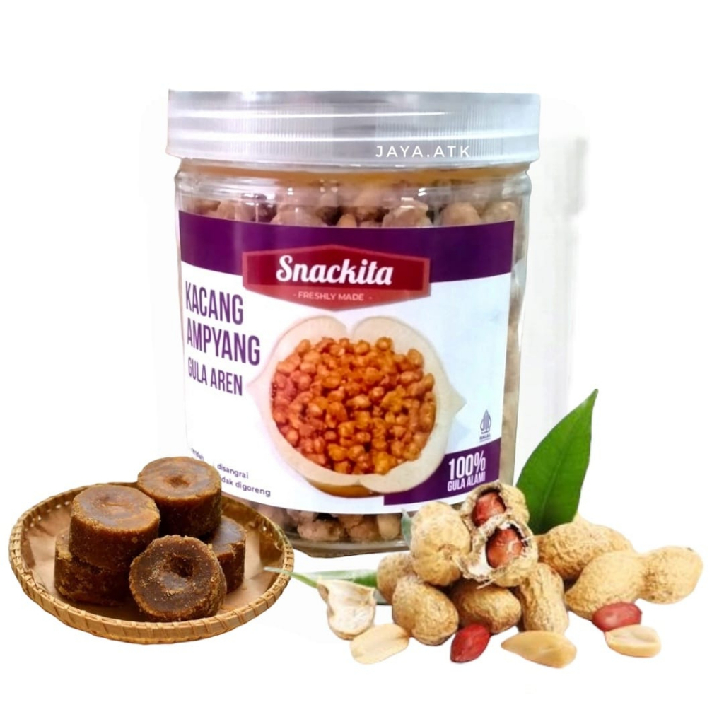 KACANG AMPYANG PANGGANG SANGRAI GULA AREN TOPLES 300 GRAM KACANG GOYANG SNACKITA