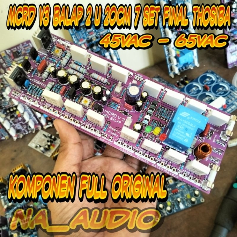 KIT DRIVER POWER AMPLIFIER MCRD V3 DARLINGTON 2U 20CM TRANSISTOR FINAL 7 SET