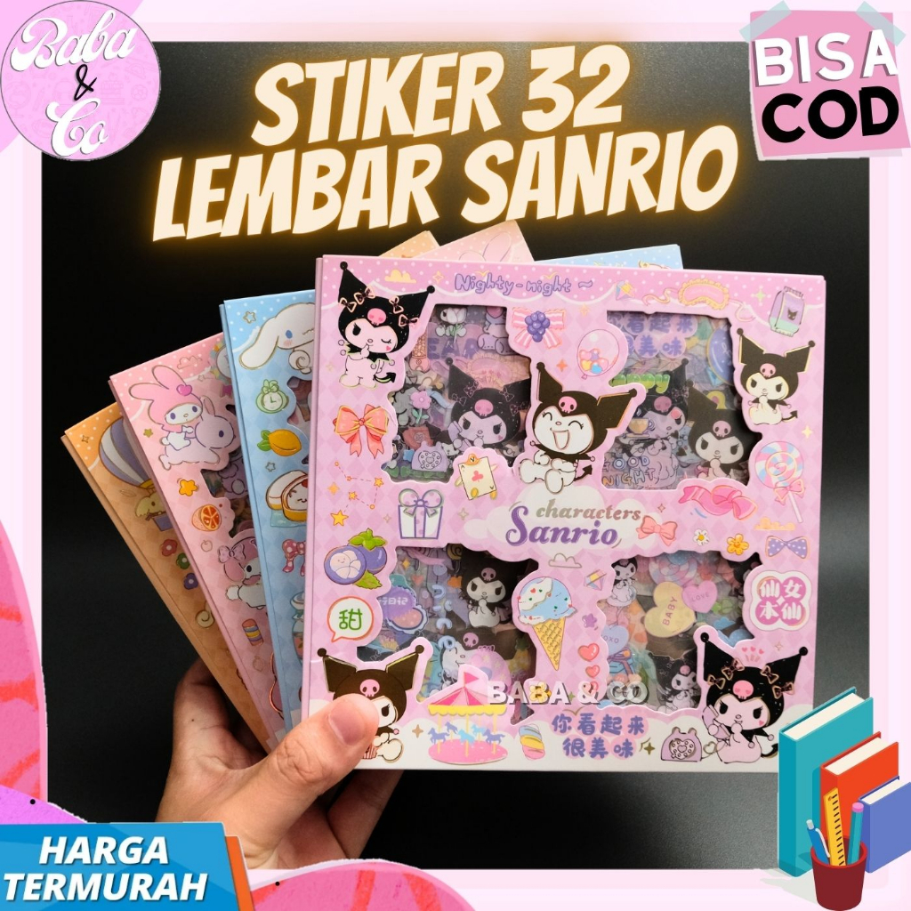 

PAKET STIKER SANRIO 32 LEMBAR STICKER SANRIO ANTI AIR LUCU UNIK ISI 32 LEMBAR SANRIO KUROMI UNIK