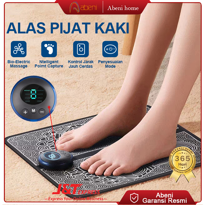 Abeni EMS Pijat Kaki Pad Mat  / EMS Foot Massager/ Mat Akupunktur /Meningkatkan Sirkulasi Darah Meredakan 8 Mode 19 Gigi