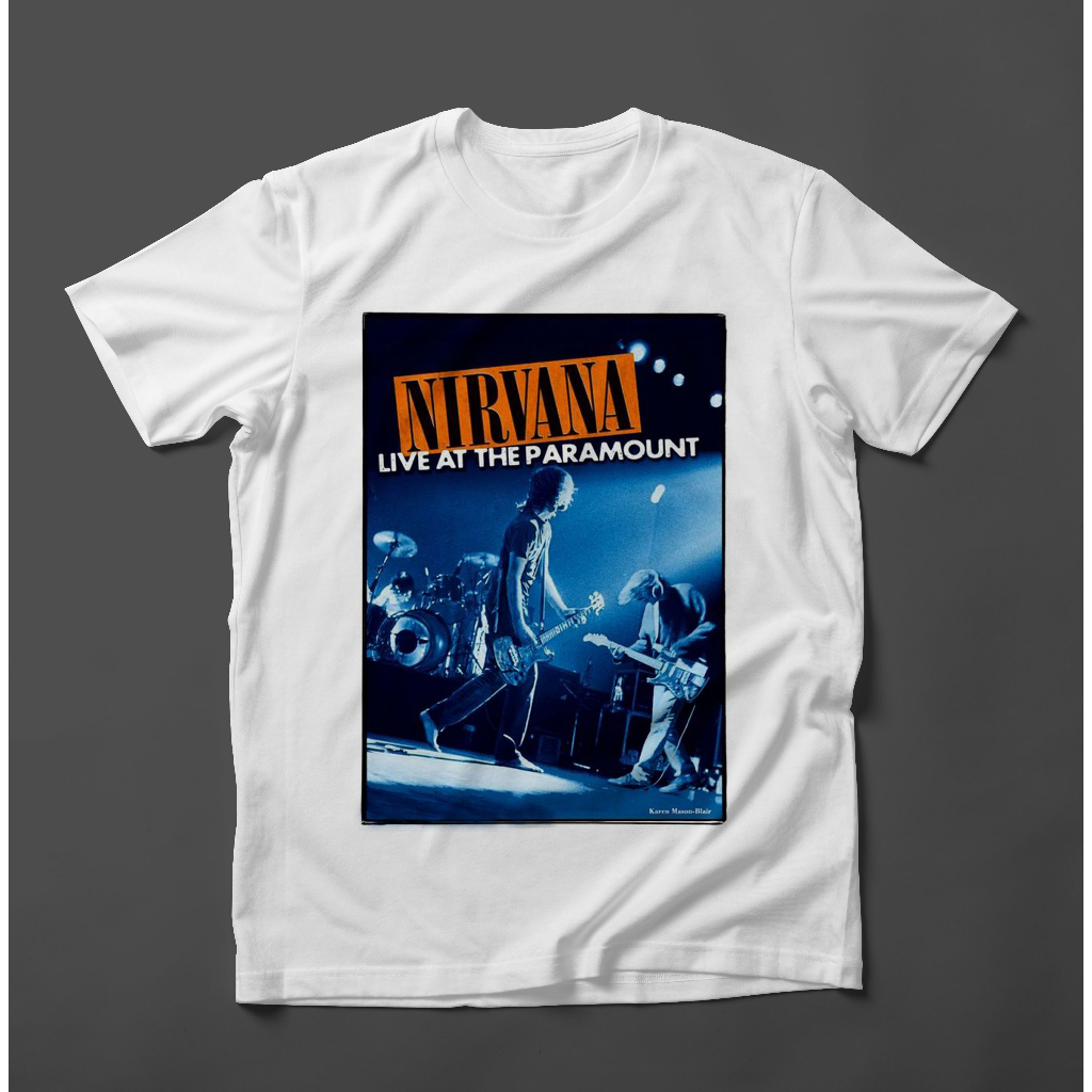 Kaos NIRVANA LIVE AT PARAMOUNT kaos Music Kaos band Kaos Distro Pria
