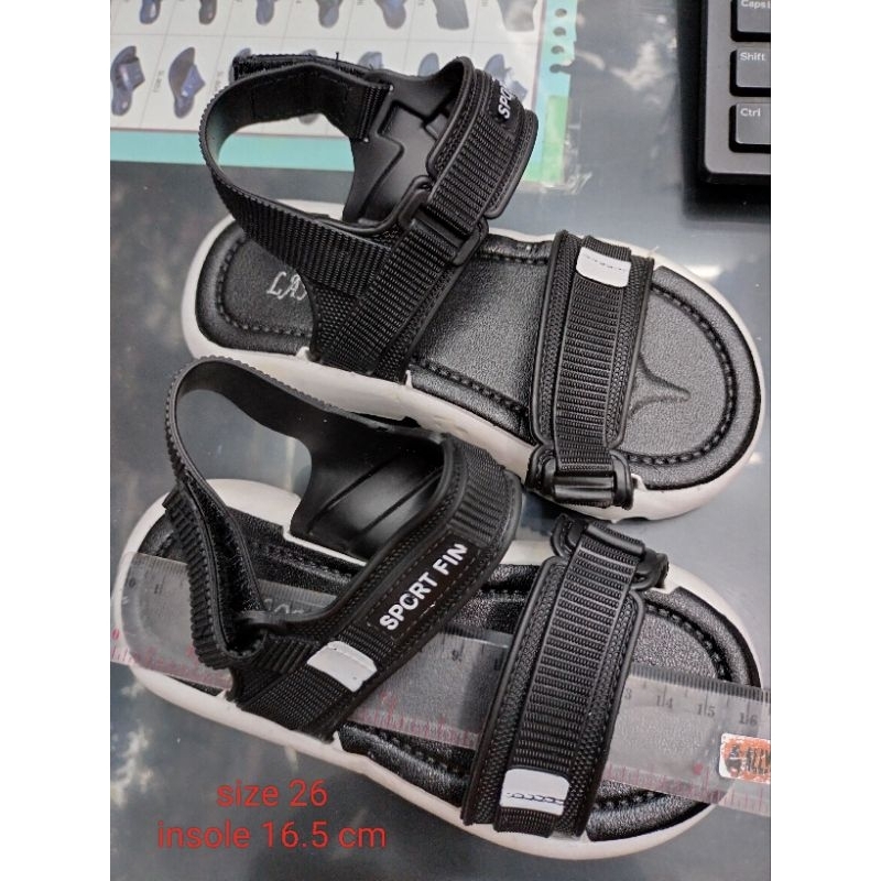 Sandal anak perempuan import bahan karet 030 30-35 tali belakang