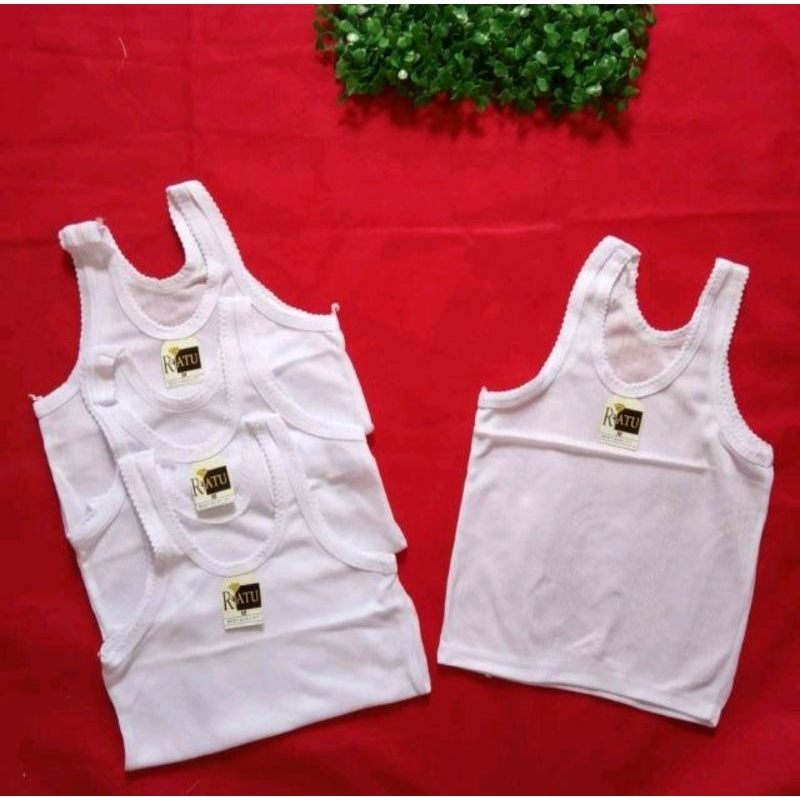 singlet anak warna putih,kaos dalam anak