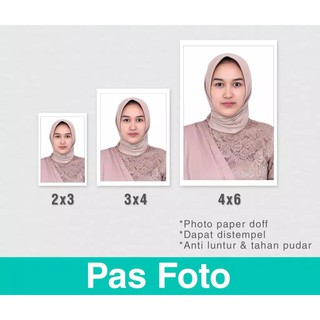 (PAKET) JASA CETAK PAS FOTO 2X3, 3X4, 4X6 FREE EDIT BACKGROUD