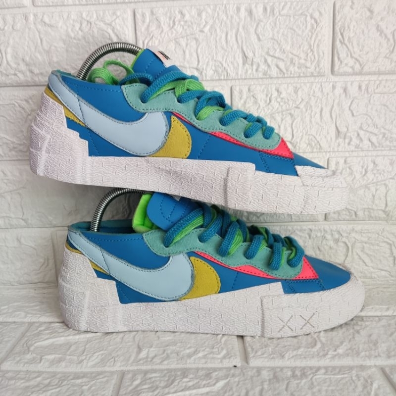 Sepatu sacai biru hijau size 42 nike