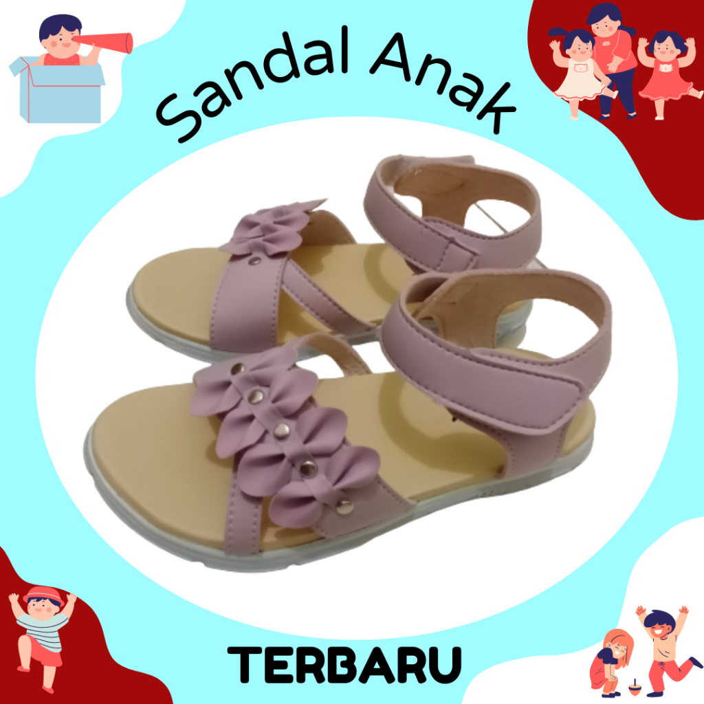 Sandal anak Perempuan Model Terbaru Size 31-35