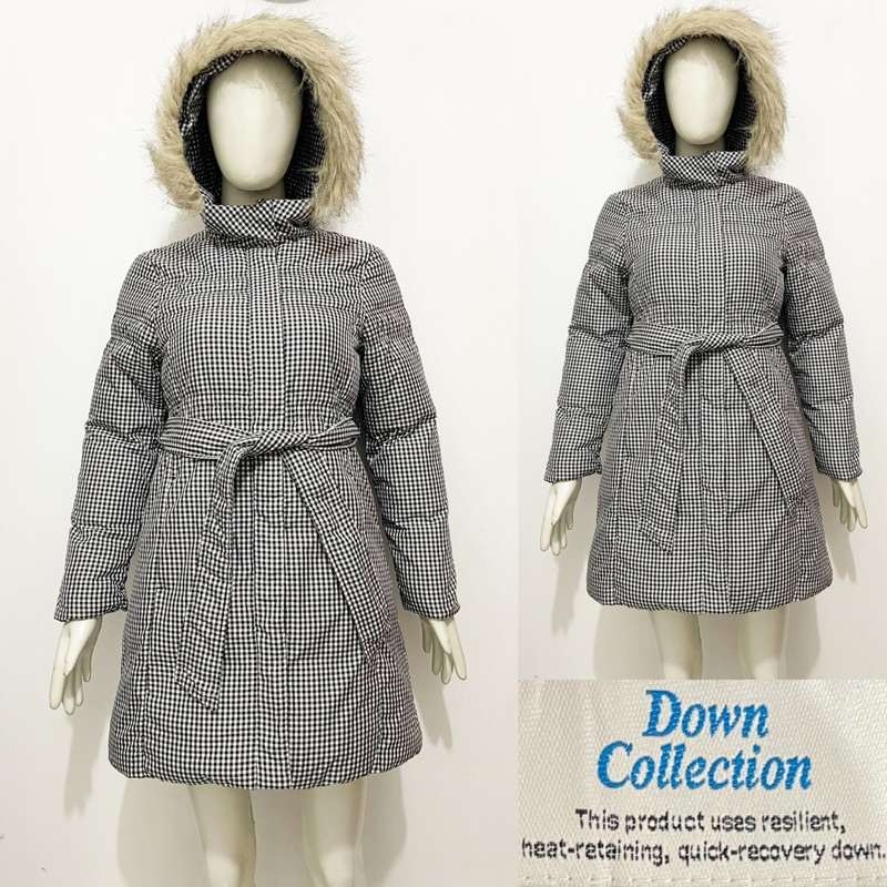 Uniqlo premium down collection belted coat / jacket jaket bulang XS