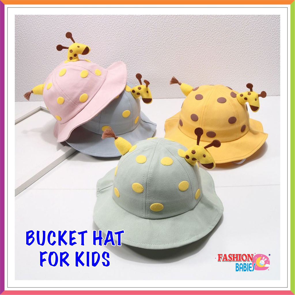 DEER BUCKET &amp; BASEBALL HAT 3D IMPORT | TOPI CAP IMPORT / TOPI PANTAI ANAK USIA 1-4 TAHUN UNISEX