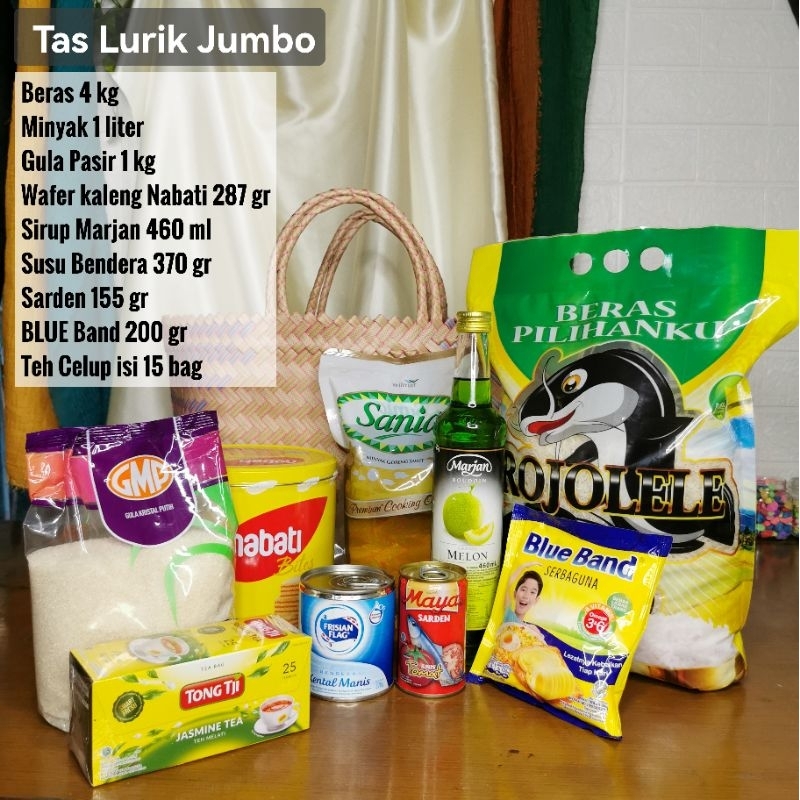 Tas Anyam Lurik JUMBO Tas Belanja Jinjing