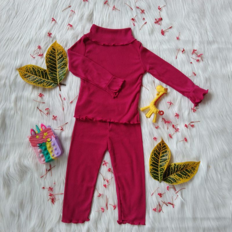 Baju Setelan Tunik KNIT HORNET Anak Perempuan Kalista Ruffle Tee 1- 8 Tahun