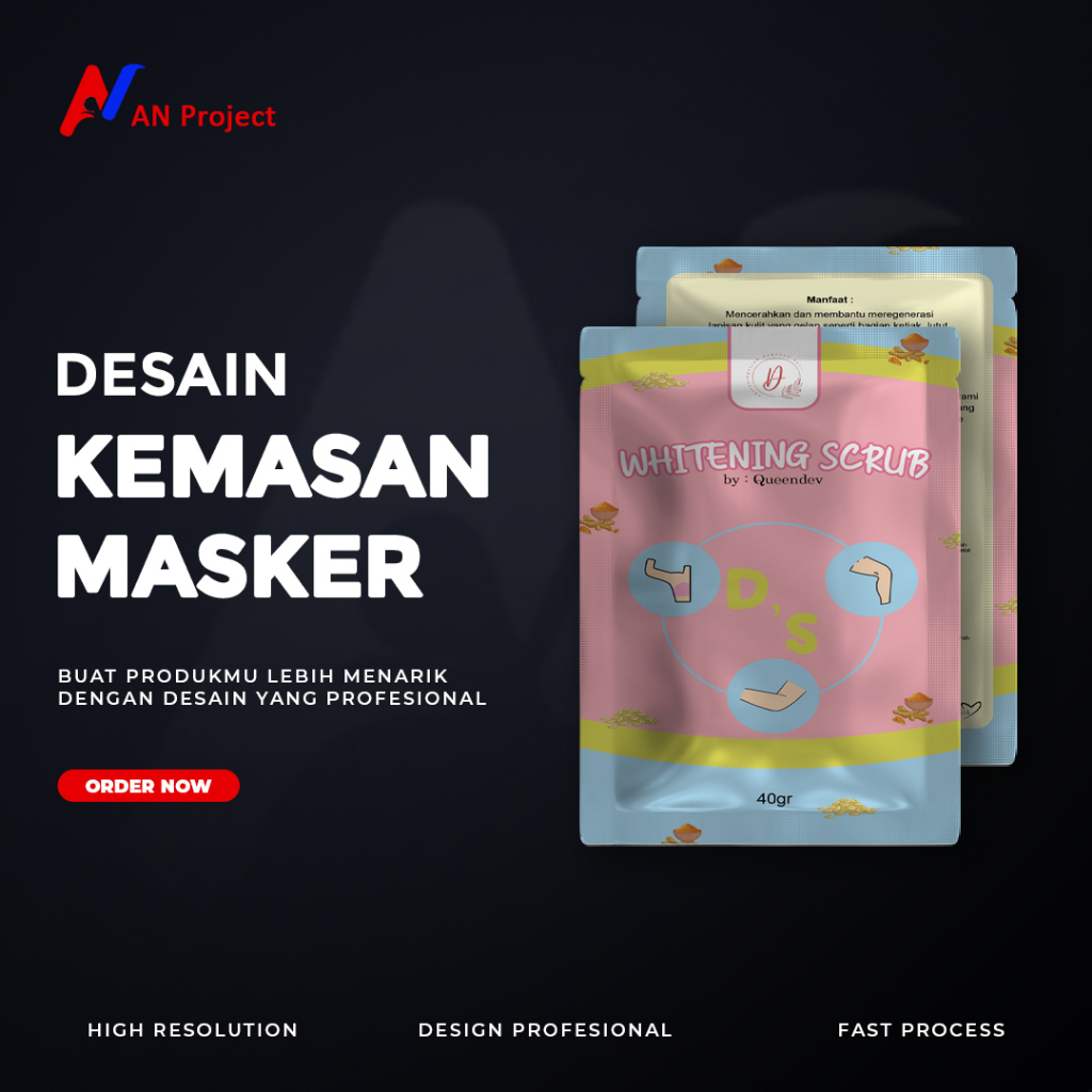 Jasa Desain Kemasan Masker/Masker Wajah
