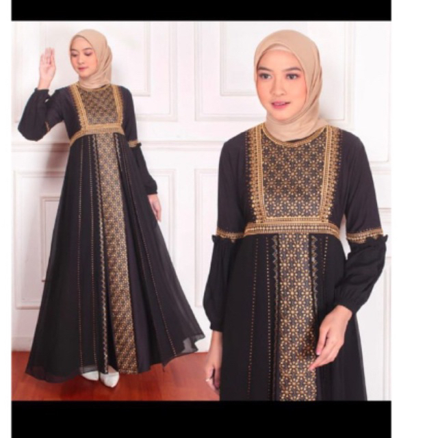 Holicsusan Abaya Turkey 1451 Abaya Full Black Abaya Arab Gamis Arab Abaya mewah Seragam Shereen Abaya