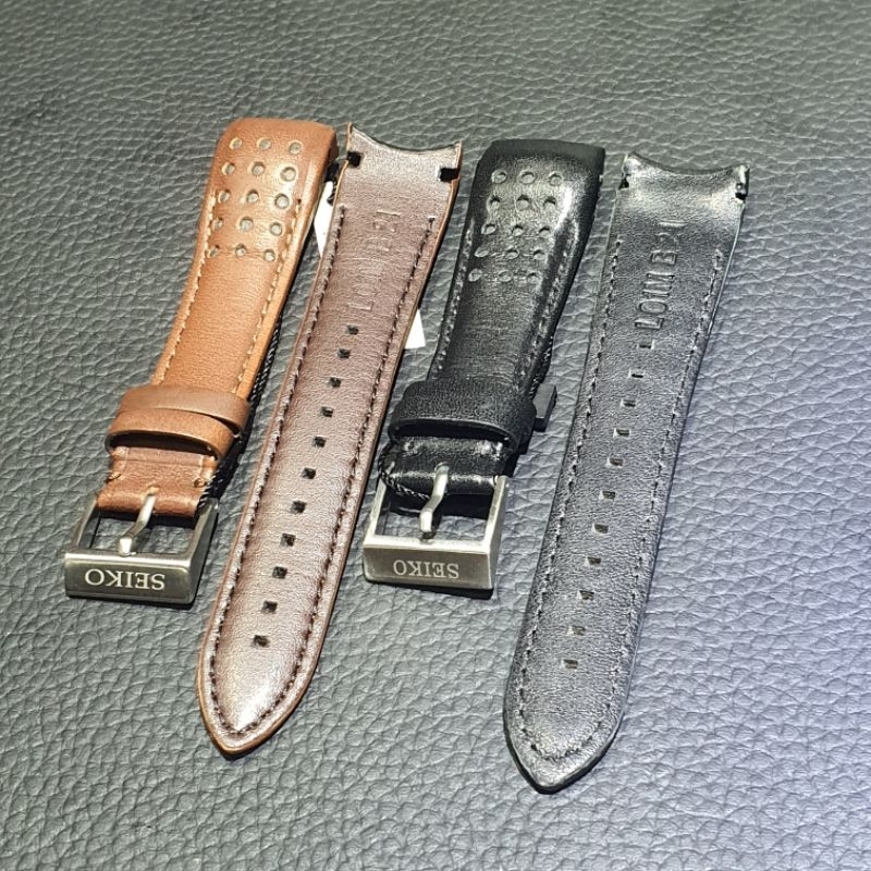 Strap tali kulit jam Seiko Sportura tali jam seiko barcelona 22mm