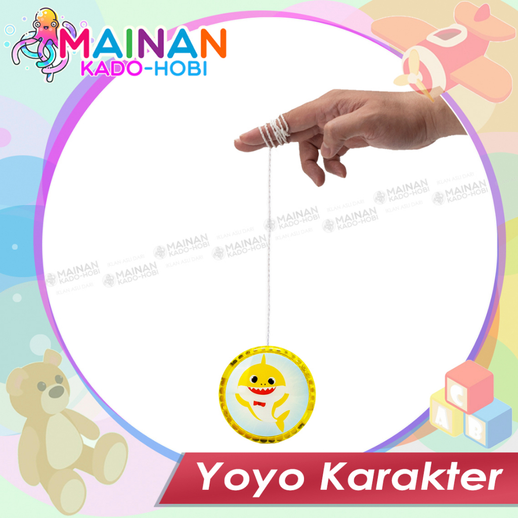 MAINAN YOYO ANAK KARAKTER BONEKA BABY SHARK LUCU