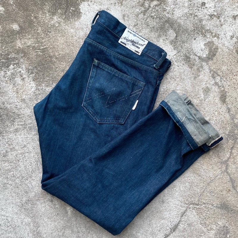 Neighborhood Denime selvedge jeans pria
