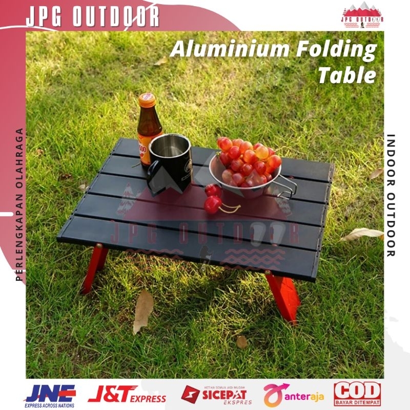 Meja Lipat Camping Outdoor Portable Folding Table Aluminium