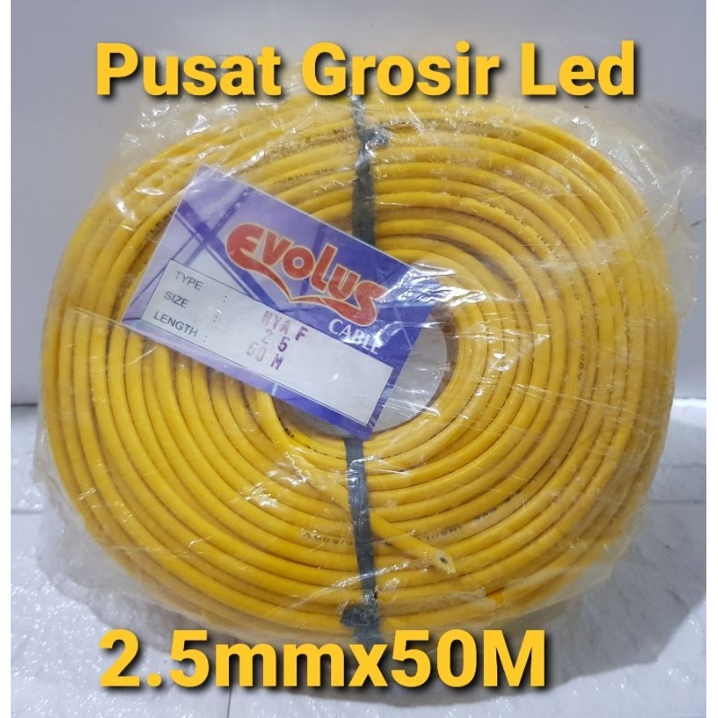 Kabel Nyaf 2,5mm Panjang 50 meter - Kabel tunggal serabut