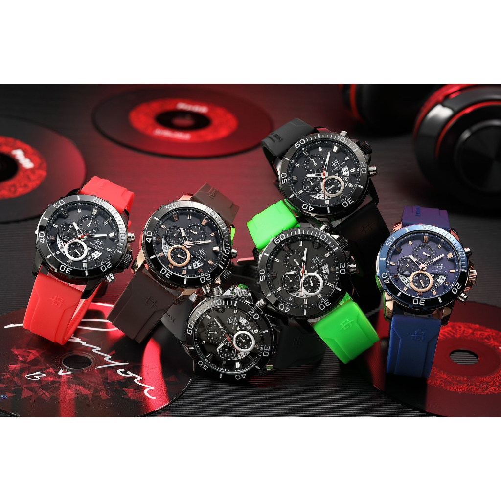 100% Original Jam Tangan Pria EVANS JAYDEN EJ-9487 CHRONOGRAPH active 45MM Fullset