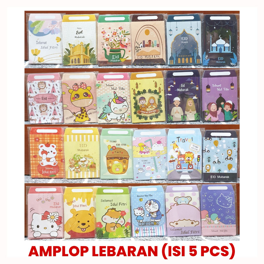 

Amplop Lebaran Kecil Isi 5 pcs (Ukuran 7 x 10 cm) - Uang Dilipat