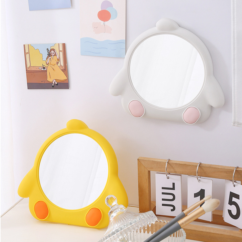 Cermin Meja Cermin Rias Model Pinguin Dengan Penyangga Dapat Digantung Portable Mirror Dekorasi Kaca Meja Make Up Aesthetic Ala Korea Minimalis Desktop Mirror