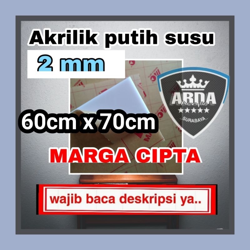 Akrilik 2mm putih susu 60 x 70 akrilik lembaran acrylic white akrilik susu lenbaran